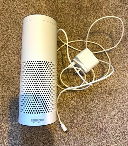 Amazon smart speaker white - smart, speaker,
